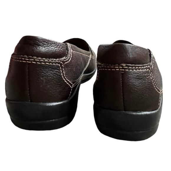 Natural Soul Womens llena Loafer Brown Leather Slip On Size 6M Non Slip - Picture 7 of 11